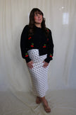 Satin Polka Dot Maxi Skirt