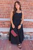 Black Open Back Maxi Dress