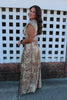 Satin Zebra Maxi Dress