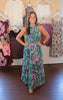 Floral Pleated Maxi Dress