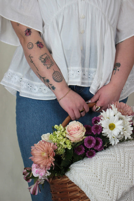White Airy Collar Blouse