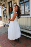 White Bubble Maxi Dress