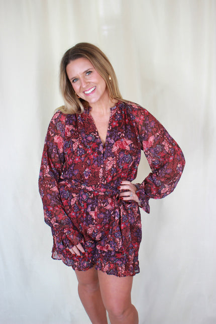 Midnight Floral Romper
