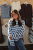 Brown & Blue Stripped Cardigan