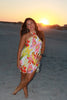 Tropical Floral Halter Mini Dress