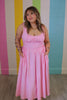Pink Corset Maxi Dress