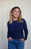 Navy Polka Dot Cardigan