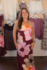 Burgundy Floral Tube Dress