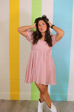 Dusty Peach Mini Dress