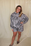 Dark Gray Camo Sweat Shorts