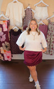 Wine Mini Skort