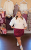 Wine Mini Skort