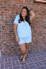 Baby Blue & White Gingham Shorts