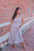 Brown gingham maxi dress