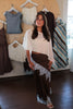 Cream Chiffon Poncho
