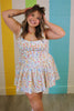 White Multicolor Floral Romper