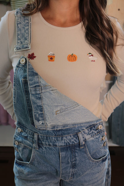 Embroidered Fall Icons Long Sleeve