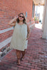 Light Green Striped BabyDoll Dress