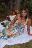 Tropical Picnic Midi Dress