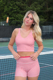 Red Gingham Athletic Tank