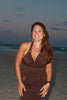 Espresso Cowl Neck Halter Top