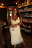 Butter Yellow Satin & Lace Dress
