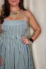 Green Striped Maxi Dress
