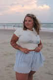 Light Blue Flowy Shorts