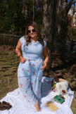 Brunch Patterned Wide Leg Pants