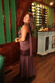 Brown Satin Maxi