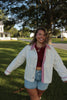 White & Red Gingham Jacket