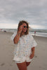 Coastal Print Short Sleeve Sweatshirt