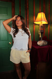 Yellow Striped Shorts