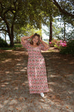 Peony Glow Maxi Dress