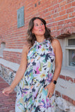 Whimsy Florals Halter Maxi Dress