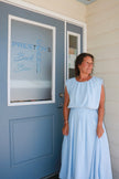 Light Blue Flowy Maxi Skirt