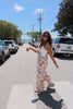 Cream/Funky Florals Overalls