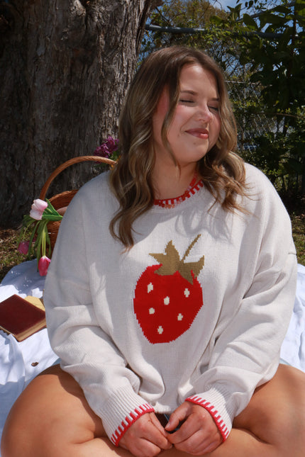Knitted Strawberry Sweater
