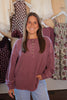 Burgundy Long Sleeve Henley