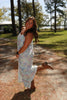 Pastel Purples/Blues Seashell Maxi Dress