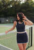 Navy Cropped Athletic Tank