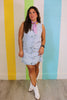 Light Denim Floral Mini Dress