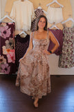 Neutral Patchwork Maxi Dress