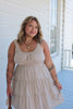 Neutral Gingham Mini Dress