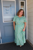Hellenic Petals Maxi Dress