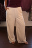 Cream Linen Lace Pants