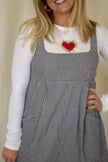 Navy Gingham Babydoll Romper