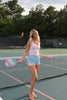 Light Blue & Pink Athletic Short