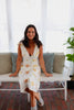 White Martini Print Maxi Dress