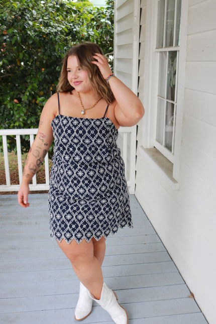 Selene’s Embroidery Mini Dress
